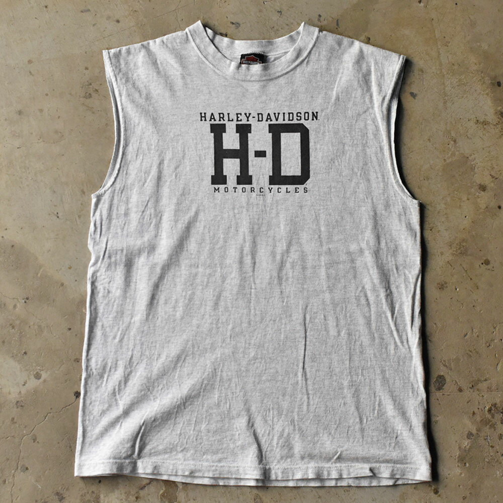 Y2K Harley-Davidson/ハーレー・ダビッドソン ノースリーブTシャツ - L - グレー