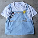 90’s ルーニー・テューンズ/Looney Tunes トロンプ・ルイユ AOP Tee 220524(4)