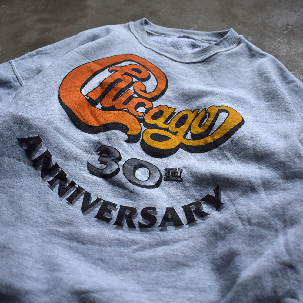 【中古】90's　Chicago/シカゴ “30TH ANNIVERSARY” ロゴ クルーネック スウェット 　230428