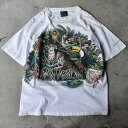 90's ”AMAZON” アニマルプリント Tee USA製 220706