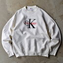 【中古】90's ブートレグ Calvin Klein/カルバン・クライン 刺繍ロゴ スウェット USA製 230603