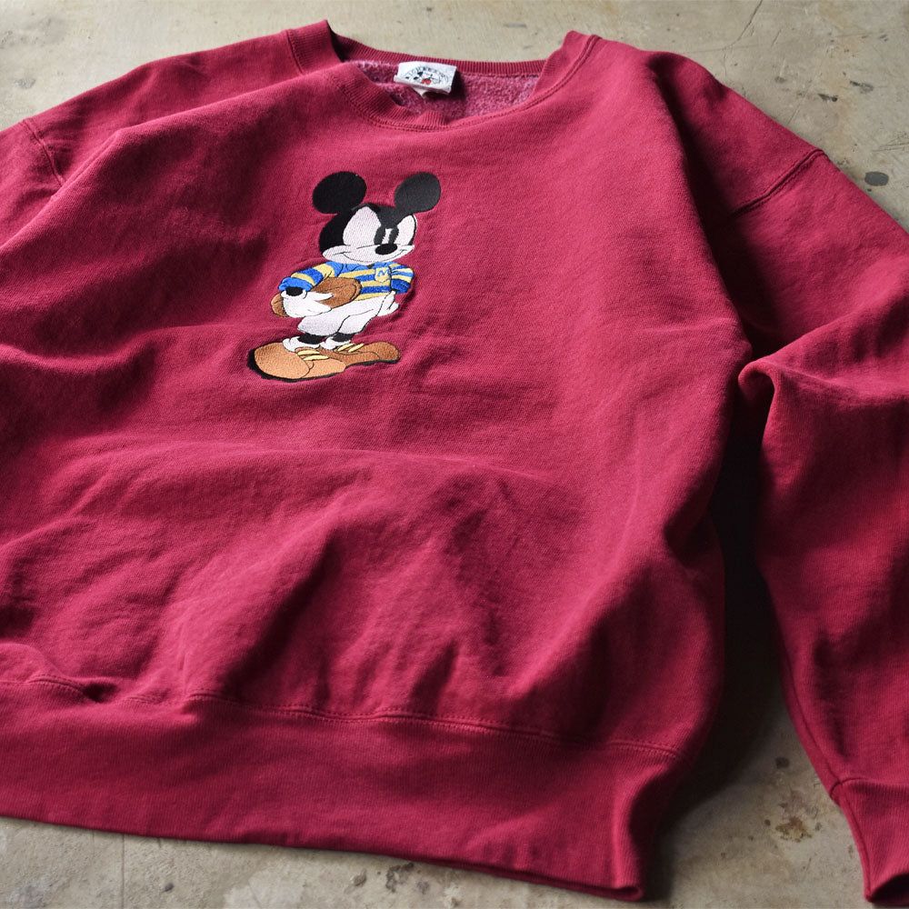 【中古】90's　Disney/ディズニー 刺繍デザイン スウェット　230719
