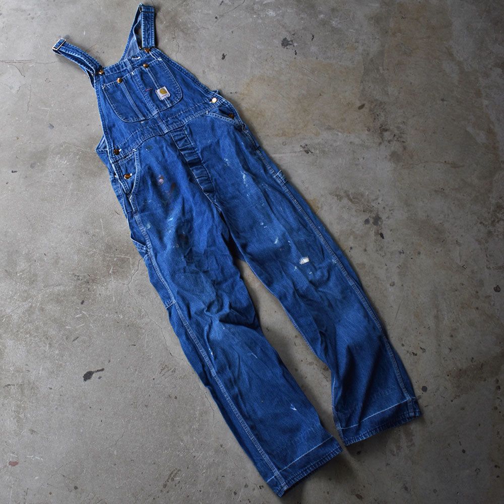 【中古】70's Carhartt/カーハート 雰囲気◎ ペンキ! デニムオーバーオール 230117