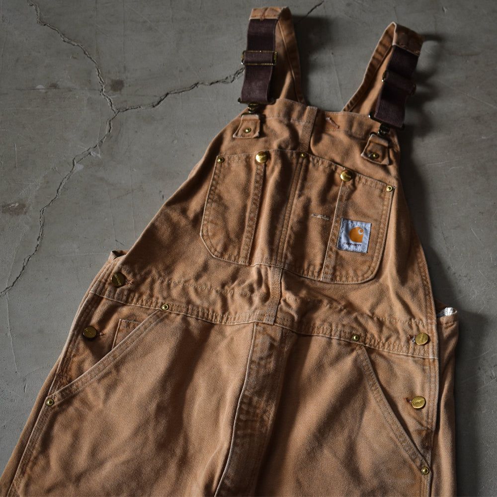 【中古】90's　Carhartt/カーハート ダブルニー ブラウンダック オーバーオール　USA製　221122