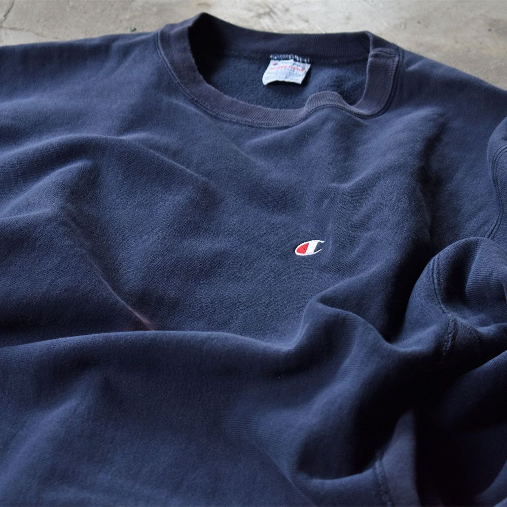 【中古】90’s Champion 目つき NVY RWスウェット USA製 231015
