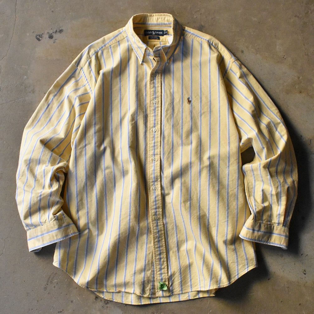 【中古】90's Ralph Lauren “BLAKE” ストライプ ボタンダウンシャツ 240517 S2107