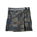 blackmeans ツギハギ・クラストパッチワーク “BORO” ケツアテ付き 巻きスカート 945-79TAC309-2 241216H
