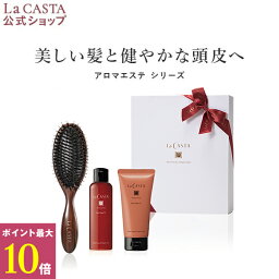 ヘアケアグッズ ポイント最大10倍！【公式】 La CASTA ラ・カスタ ヘッドスパブラシ ビューティー ヘアケアセット ＜ギフト＞ | ラカスタ LaCASTA ラ カスタ シャンプー トリートメント くし 艶髪 ヘアブラシ プレゼント ヘアケア オーガニック 日本製 母の日