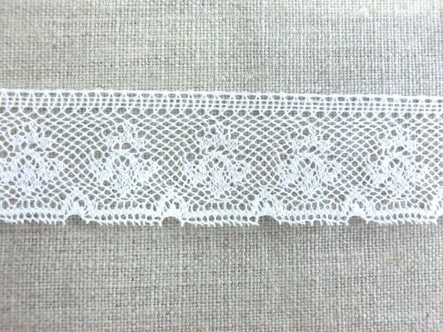 薄手で繊細な高級細番手レース トーションレース 1m単位　25mm幅 オフホワイト　手芸　縁取り　装飾　日本製 ds5221