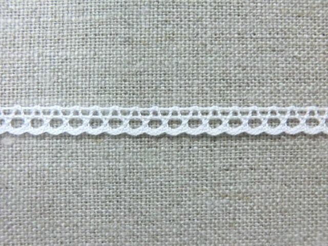 薄手トーションレース 4mm幅　1m単位 オフホワイト　手芸　縁取り　装飾　日本製 DS.1293
