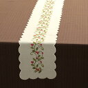 Xmas ヒイラギ柄 テーブルランナー 約20×160cm