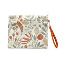 フラットバッグ 約20×25cm ジャカード織 北欧風 花柄 仕分け 収納 便利 バッグイン ストラップ付 ギフト 【ゆうパケット選択可】Kukka polku〜クッカポルク〜(4)