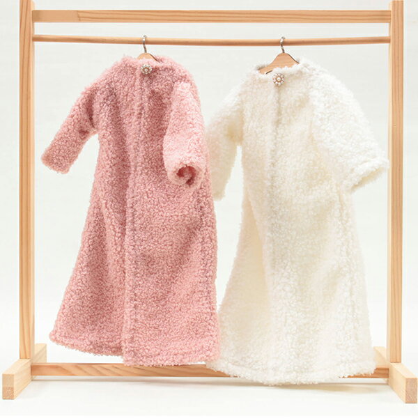 \着せ替えうさぎちゃん用/ ふわもこコート 約32cm・人形 ・服 ・衣装 ・洋服 ・着せ替え ・おしゃれ ・うさぎ ・ぬいぐるみ用 ・かわいい ・おしゃれ ・...