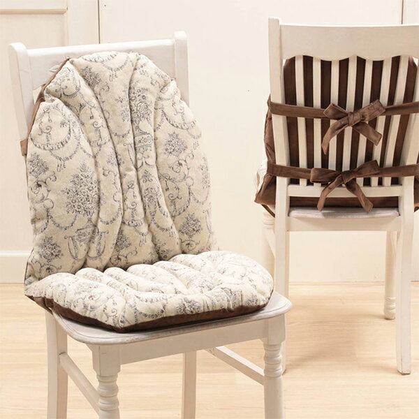 シェニール織 チェアクッションL 約45×90cm [Toile Classique] ダイニングチェア 座椅子 カーシート 車椅子 取り外し可能