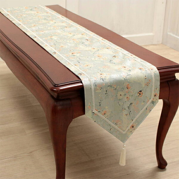 Rakuten - テーブルランナー 撥水ジャカード 約30×180cm [Serene Bloom] テーブルウェア テーブルマット キッチン雑貨 インテリア ピアノカバー サイドボードカバー 食卓 飾り棚