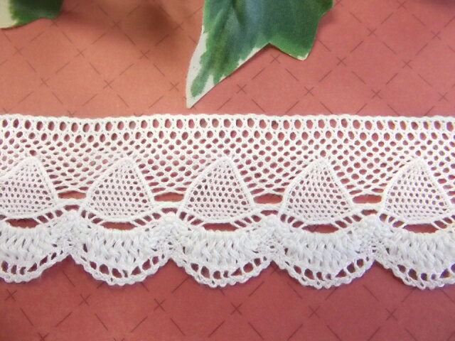 トーションレース　手芸 35mm幅　オフホワイト　　1m単位(日本製）(1141)