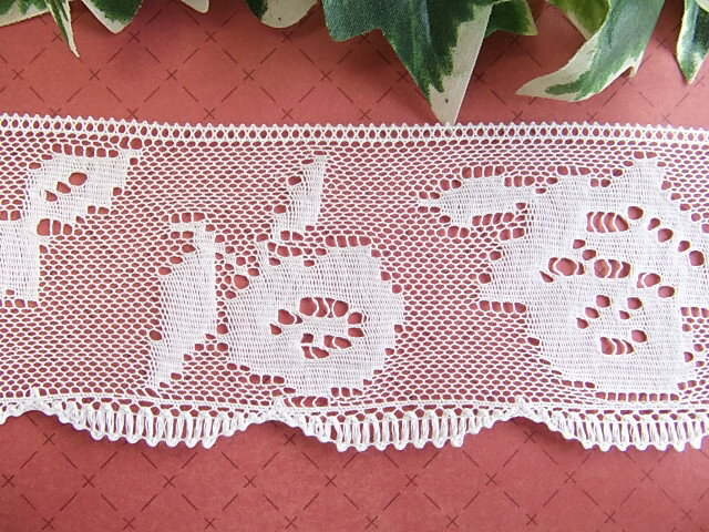 薄手トーションレース　手芸　リバーレース風トーションレース 50mm　幅広 日本製(1917)