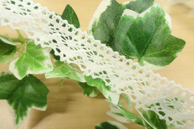 綿ツーウェイ 20mm幅　1m単位　トーションレース オフホワイト （4220）