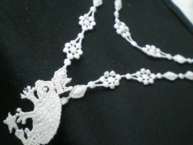 ちょっと贅沢な流行の綿ケミカルのアクセサリーレース　約75センチAC-00023送料最安値は定形郵便110円