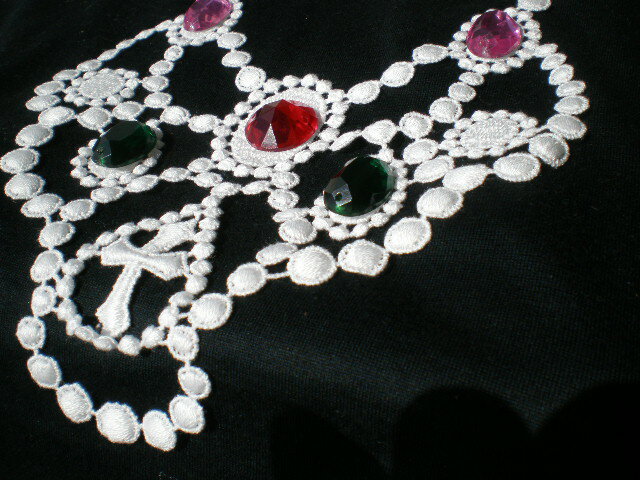 ぜいたくなジュエリーみたいなアクセサリーレース 1枚AC-00030送料最安値は定形外郵便140円