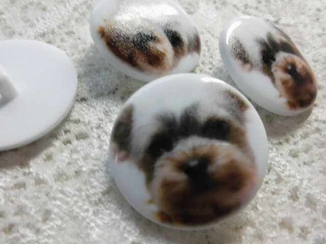約24mm　メッチャ可愛いワンちゃん　4個入りGRB-01377送料最安値は定形外郵便140円