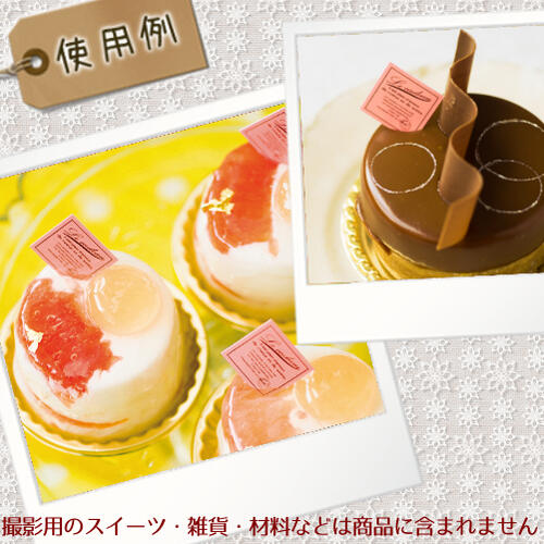 ケーキ 飾り ケーキピック 「ラナチュール スクエア 英字ロゴ」(コーラル ピンク)(10枚入り)/スイーツ 装飾 プレート スタンド 飾り ピック ケーキトッパー 四角 英語 ロゴ シンプル/ 2
