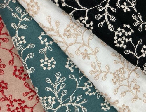 国産 レース生地 ななかまど柄【1個96cmx50cm】3個までネコポス可能KLM193のサムネイル