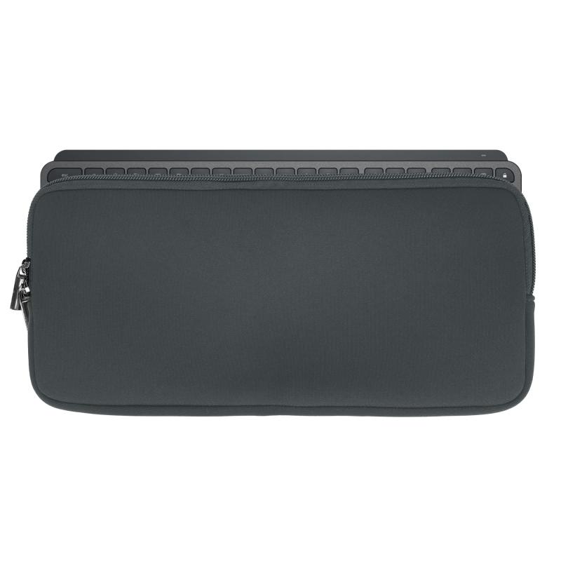 kwmobile キーボードカバー Logitech Mx Keys Mini Wireless対応 ケース - ほこり除け 耐衝撃 ネオプレン 黒色