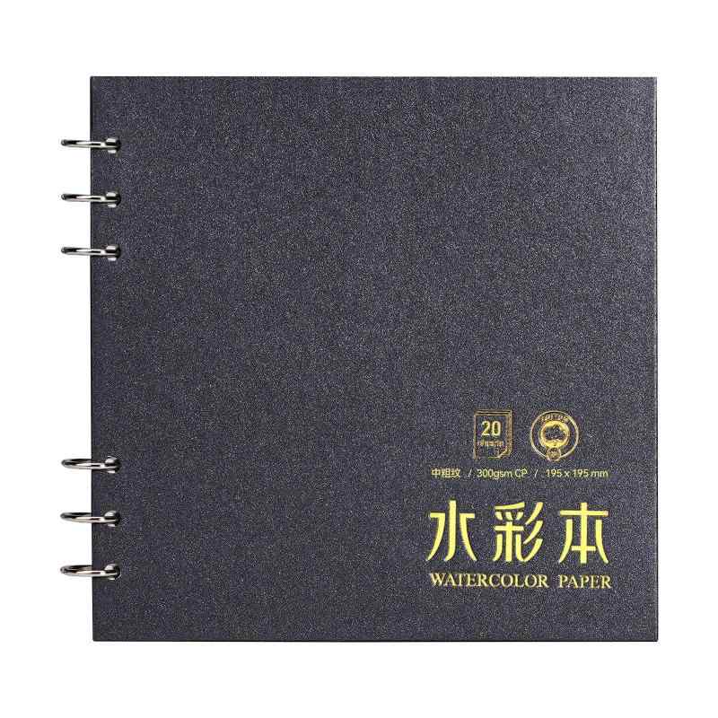 Lightwish 正方形 水彩日記帳 綿100% 300g 24枚