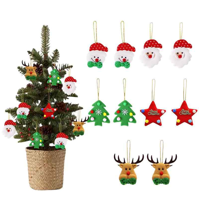フェルト クリスマス オーナメント 12個セット 可愛い サンタクロース トナカイ 雪だるま 雪の結晶 ク..