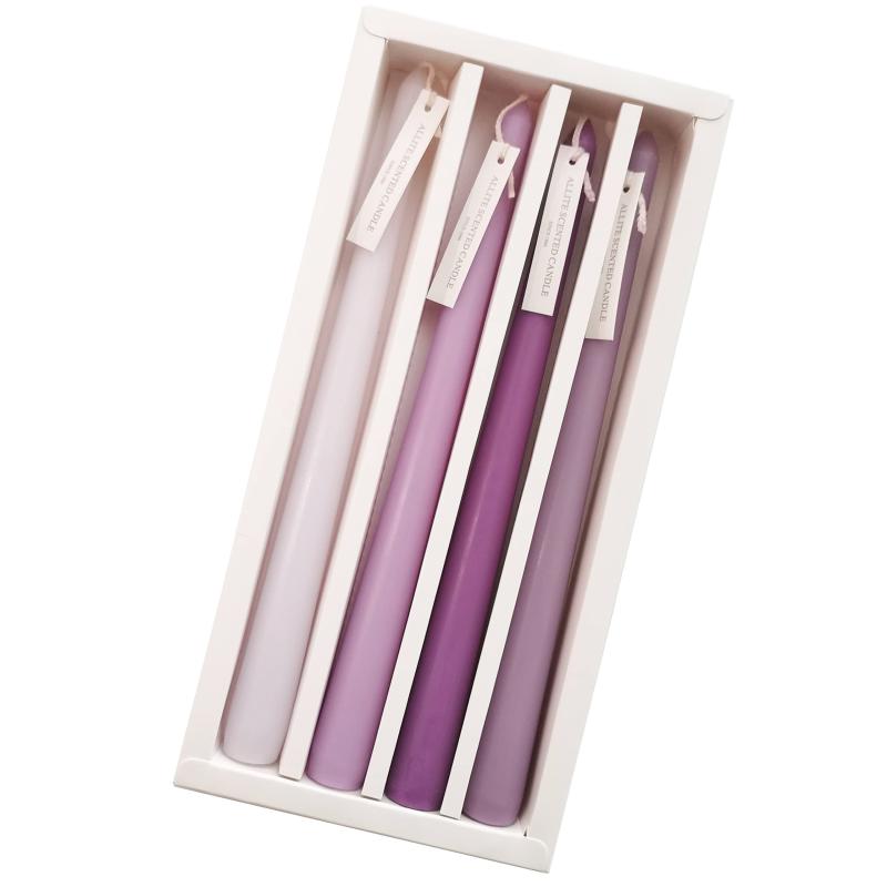 4個入り 手作りキャンドル テーパーキャンドル ソイワックス アロマキャンドル 香りの蝋燭 ろうそく 結婚祝い キャンドル ホームデコレーション