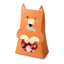 (moin moin) ラッピング 箱 袋 プレゼント アニマル 動物 お菓子 透明窓 抱えているように見える 10枚セット