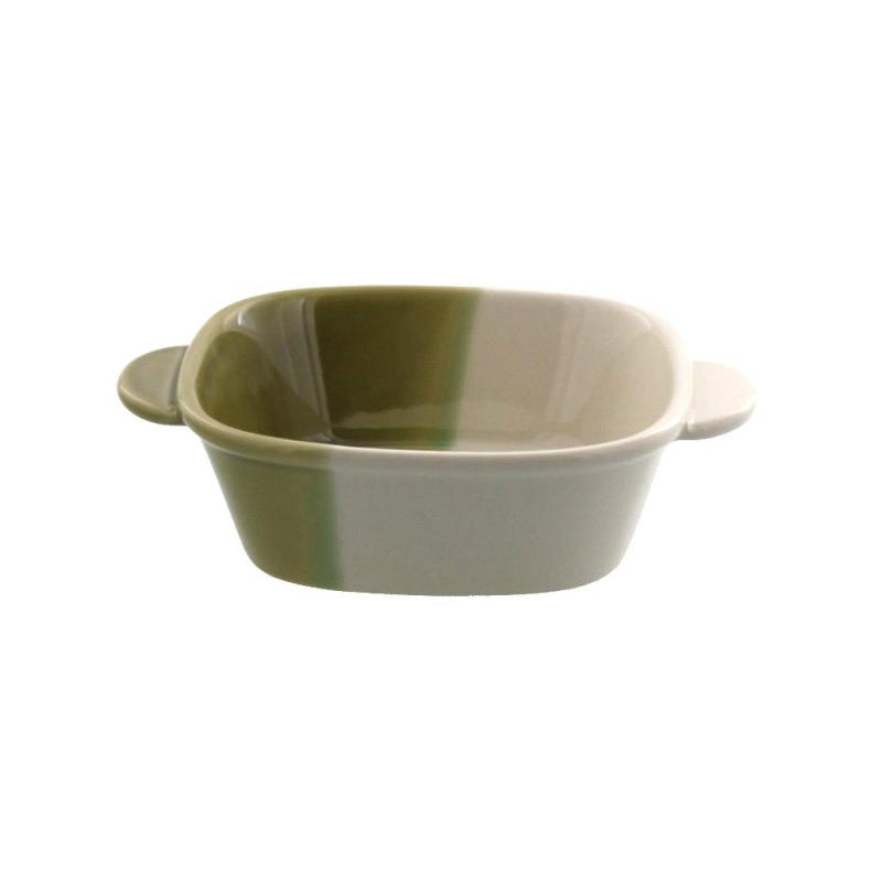 minoruba（ミノルバ）グラタン皿 長角 バイカラー 耐熱皿 角皿 カフェ食器