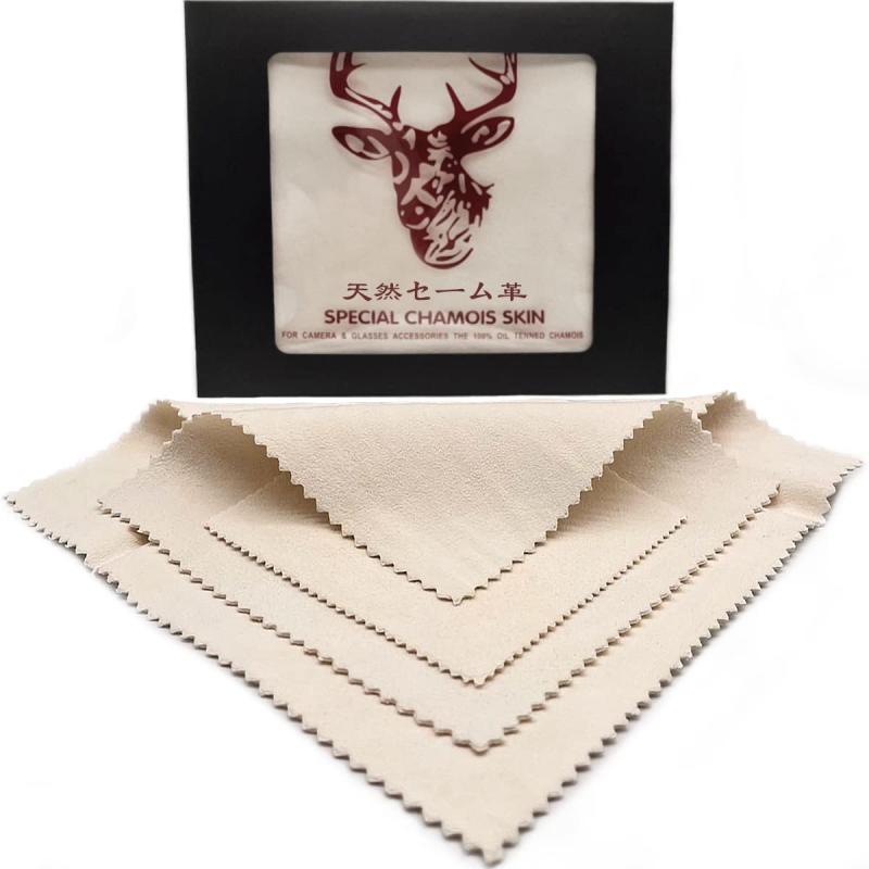 キョンセーム 天然セーム革 クリーニングクロス 高級 メガネ拭き めがねふき 眼鏡拭き ギター クロス ..