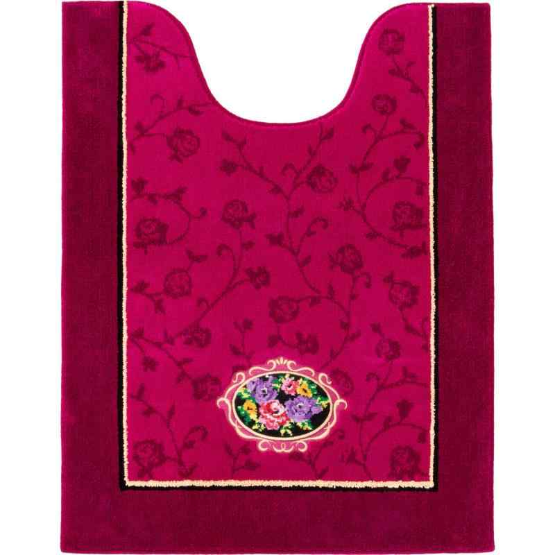 オカ(OKA) トイレマット ピンク 約85cm×67cm シェニールロゼ (エレガント ゴージャス)