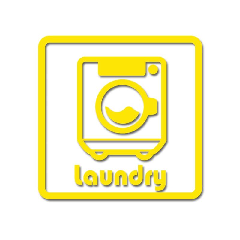 【たみ屋】「Laundry」洗濯室ランドリー ドアステッカー 新築 マーク カッティングステッカー 光沢・防水 耐水・屋外耐候3～4年 日本製(3)