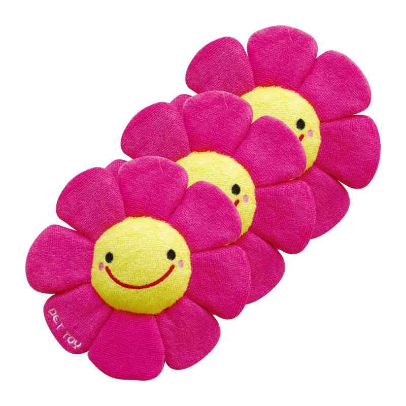 ノルコーポレーション 犬 おもちゃ 音が鳴る カラフルフラワー 3個セット