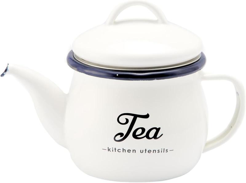 豊琺瑯 Lilly White ホーローティーポット（茶こし付き） ホワイト サイズ：約W18 D10.6 H12.5 LW-207