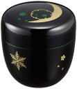 中棗 雪月花蒔絵 黒塗 色蒔絵 樹脂製 日本製 茶道具
