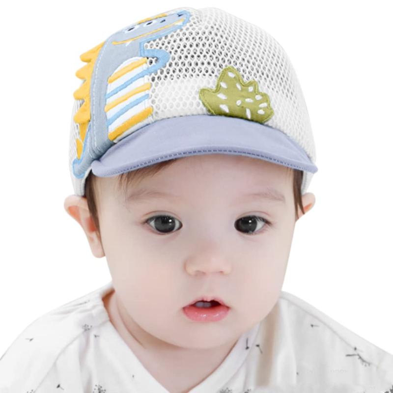 [ITODA] 恐竜 ベビー帽子 キャップ 2way使い方 10ヶ月-3歳 キッズ 野球帽 日よけ帽子 つば広い 通気性 女の子 男の子 赤ちゃん帽子 ハット サイズ調整 子ども帽子 アウトドア 46-50cm