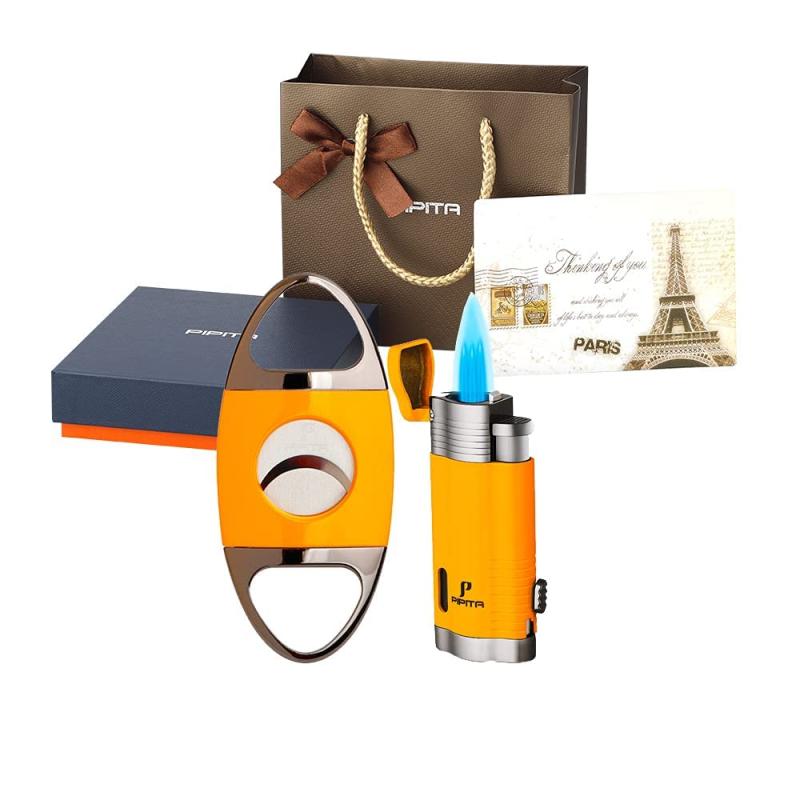 【高い品質】PIPITA 直噴ターボライター トーチライター ギフトセット 携帯便利 防風 注入式 ジェット..