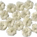 20個 造花 布花 髪飾り 手芸用品 ドレス バッグ アクセサリーフラワー 花嫁 和風 卒業式 成人式 七五三 装飾 5cm(ベージュ)