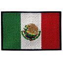 メキシコ国旗刺繍入りアイロン貼り付け/縫い付けワッペン