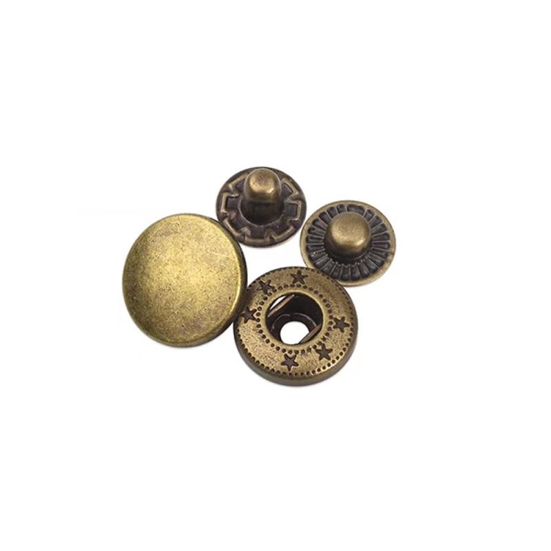 バネホック 大 15mm 10組入り バネホックボタン レザークラフト 留め具 DIY 手芸