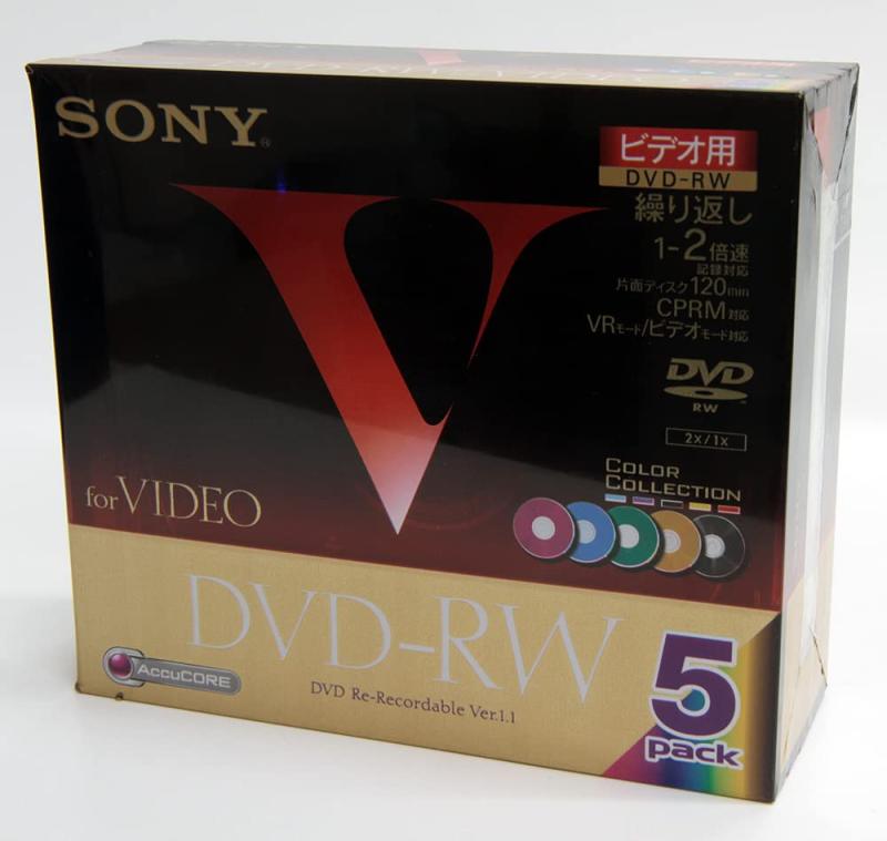 5DMW120GX DVD-RW 1-2倍速 カラーコレクション 5枚組