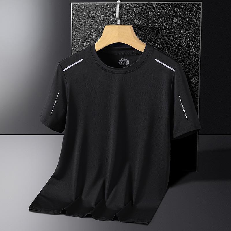Tシャツ メンズ 半袖 トップス 接触 メッシュ 速干 軽量 柔らかい 通気性 伸縮性 ビッグシルエット ルーズフィット クルーネック 韓国ファッション 普段使い アウトドア ビーチ オールシーズン["・スタイル: プルオーバー","・素材: ポリエステル96%以上","・柄: 無地","・フィット感: フィット","・対象: 青年","・ネックライン: クルーネック","・袖丈: 半袖","・フード: なし","・厚さ: 薄手","・サイズ誤差: 1-3cm","・用途: スポーツ","・カラー展開: ブラック、ホワイト、ダークグレー、ミストブルー","・サイズ展開: M、L、XL、2XL、3XL、4XL、5XL","・カテゴリ: Tシャツ","・袖の形状: レギュラー","・重さ: 180g以下","・機能: 通気性","・対象年齢層: 大人","・性別: 男性"]