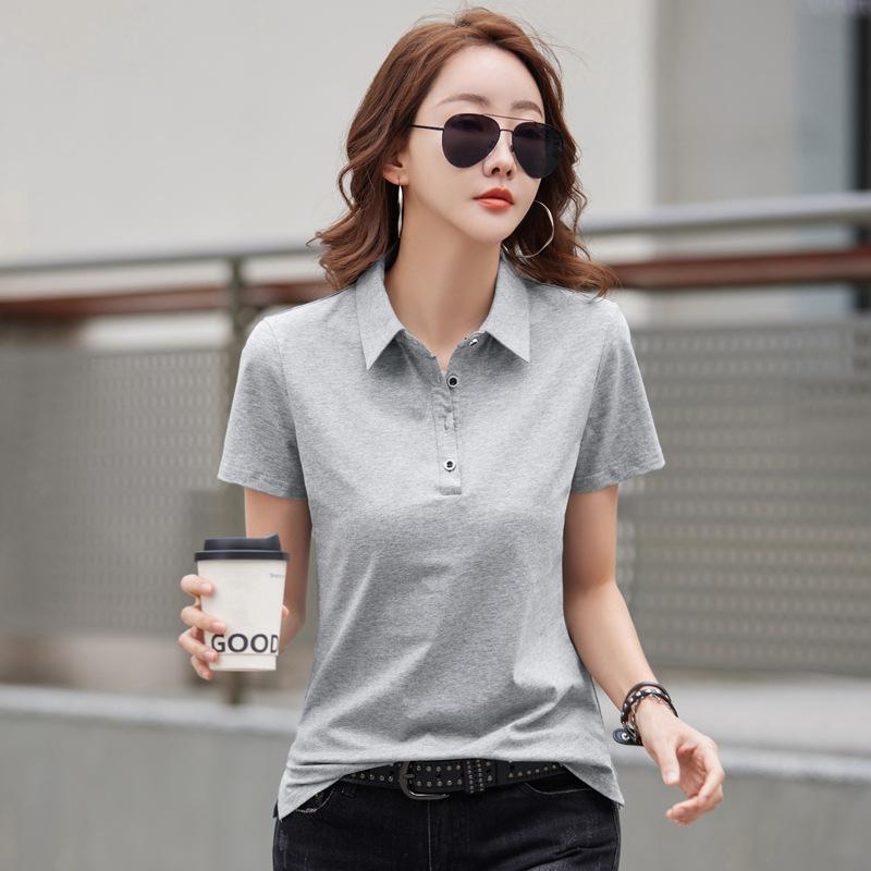 ・カテゴリ: Tシャツ・スタイル: カジュアル、清新風・主な素材: 棉90%以上95%未満・素材2: スパンデックス30%以下・柄: 無地・着用スタイル: プルオーバー・袖丈: 半袖・袖型: レギュラースリーブ・デザイン: ステッチ・フィット感: ジャストフィット・着丈: ミディアム丈（約50cm超65cm以下）・ネックライン: POLOネック・人気要素: スリムフィット・カラー展開: ブラック、ホワイト、グレー、パープル・サイズ展開: S、M、L、XL、2XL、3XL