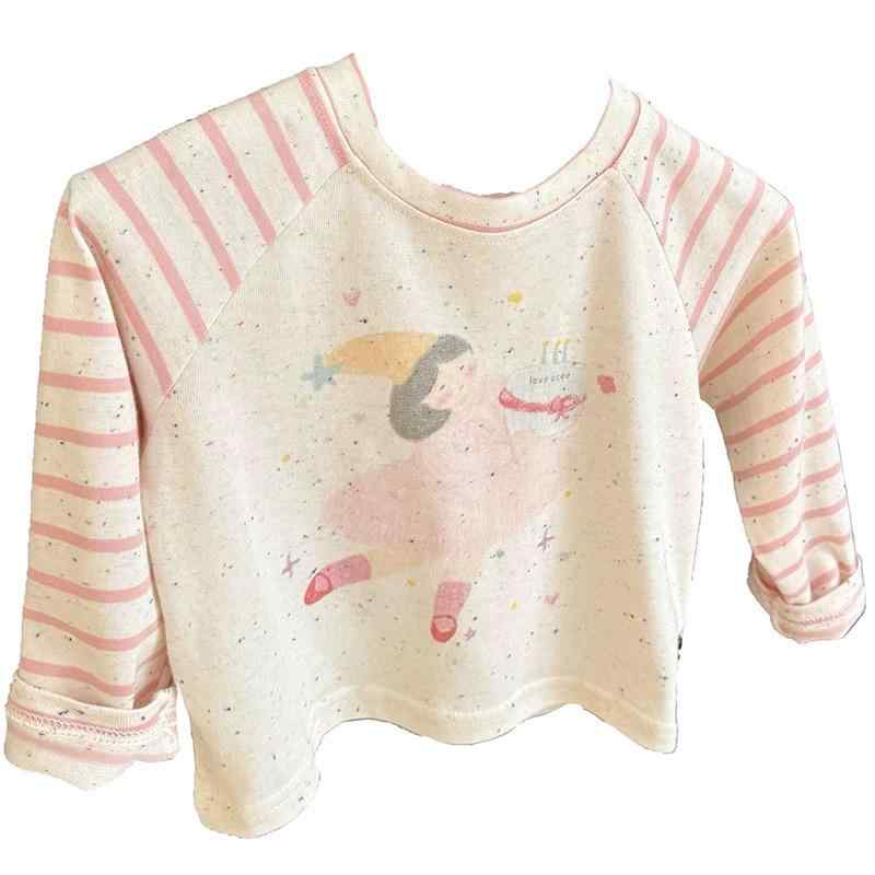 ・カテゴリ: キッズTシャツ・対象性別: 女性・スタイル: スイート・フード: なし・袖丈: 長袖・対象年齢: 乳幼児（1〜3歳、80〜100cm）・生地加工: 柔軟処理・柄: カートン、ボーダー・主な素材: 綿95%・安全基準: B類・ネックライン: クルーネック・機能: 保暖・カラー: ボーダー・対象身長: 7315.2cm、8229.6cm、9144cm、10058.4cm、10972.8cm、11887.2cm