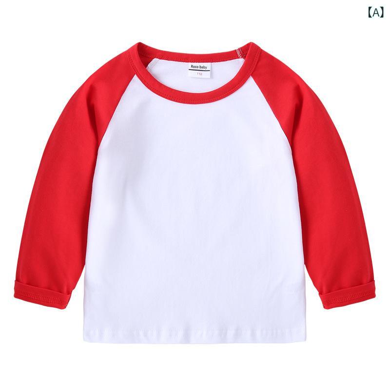 ・カテゴリ: 子供用Tシャツセット・対象: ユニセックス・スタイル: 韓国風・袖丈: 長袖・対象年齢: 3〜8歳（身長100〜140cm）・生地加工: 柔軟加工・柄: 無地、キャラクター、プリント、配色・素材: 綿100%・安全基準: A級・ネックライン: クルーネック・機能: 吸湿速乾・カラー展開: レッド、ロイヤルブルー、ピンク、ライトブルー、イエロー、ブラック、グレー、パープル、ローズレッド、ホワイト、グリーン、オレンジ、ライトグリーン、レイクブルー、レッド×ブラック、レッド×グレー、ロイヤルブルー×ブラック、ロイヤルブルー×グレー、ピンク×ブラック、ピンク×グレー、ライトブルー×ブラック、ライトブルー×グレー、イエロー×ブラック、イエロー×グレー、ブラック×ブラック、ブラック×グレー、グレー×ブラック、グレー×グレー、パープル×ブラック、パープル×グレー、ローズレッド×ブラック、ローズレッド×グレー・サイズ展開: 90cm、100cm、110cm、120cm、130cm、140cm、150cm