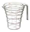 山崎実業 電子レンジ対応 段々計量カップ 500ML クリア 2700